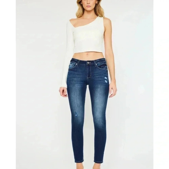 NWT KanCan Mendy Mid Rise Super Skinny Jeans Women’s Size 2XL‎ Stretch - Picture 1 of 8